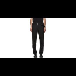 Helmut Lang black double waistband trousers